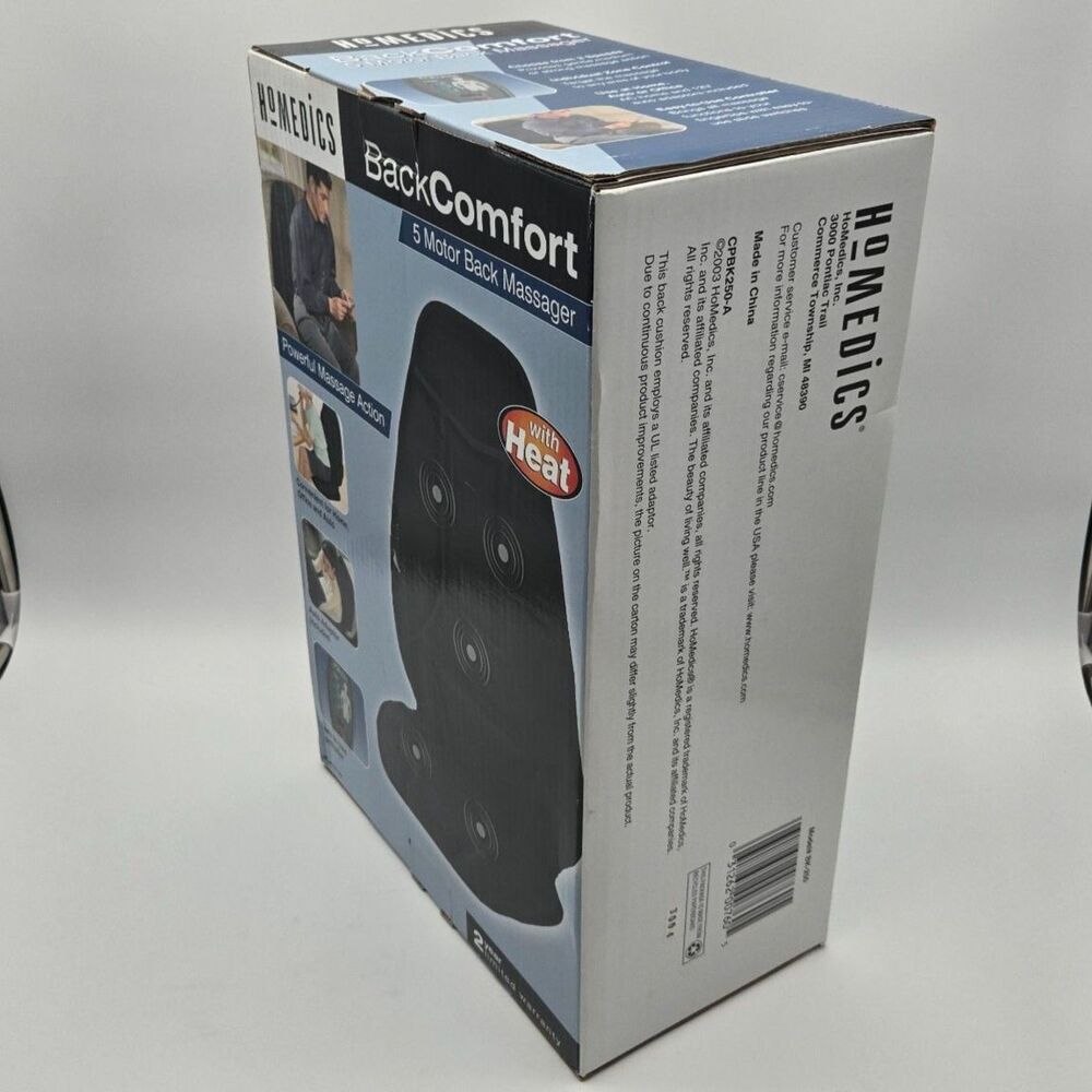 HoMedics BackComfort 5-Motor Massager Cushion with Heat CPBK250-A AS IS